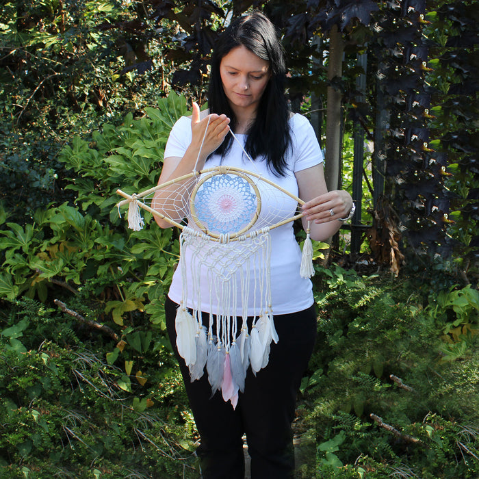 Protection Dreamcatcher - Macrame Evil Eye