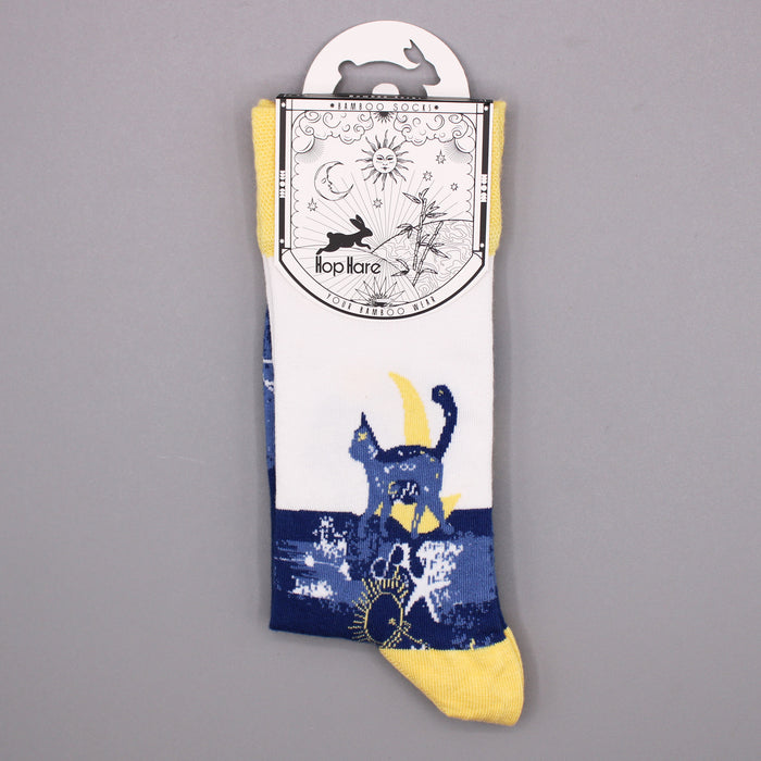 Midnight Cat Bamboo Socks