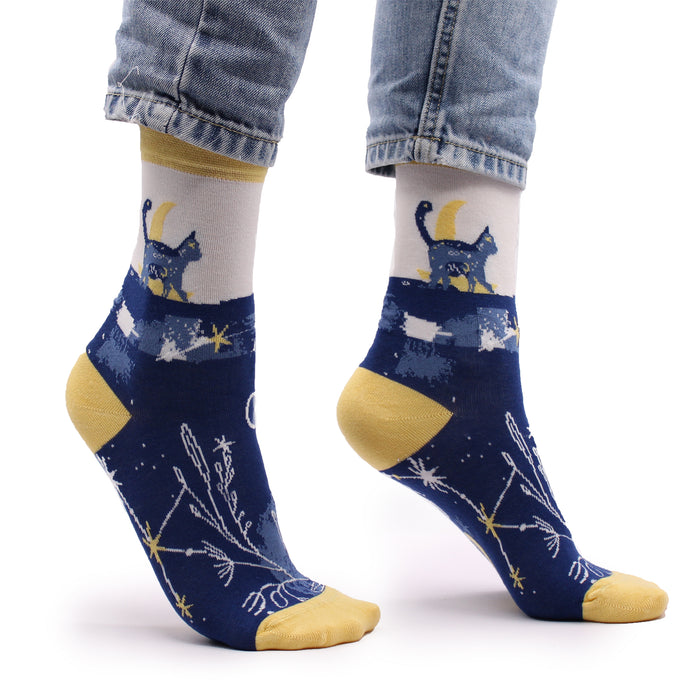 Midnight Cat Bamboo Socks