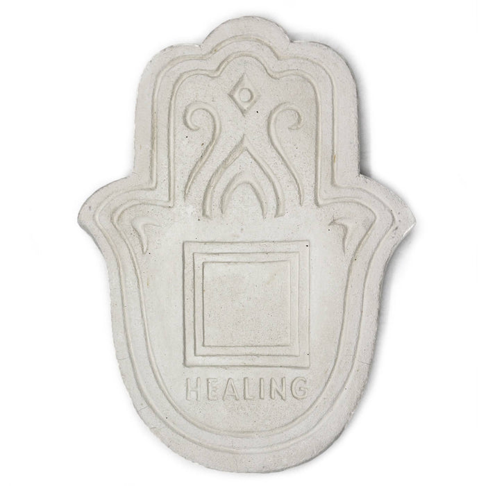 Incense Plates - Healing Hamsa Hand Shape Stone Effect