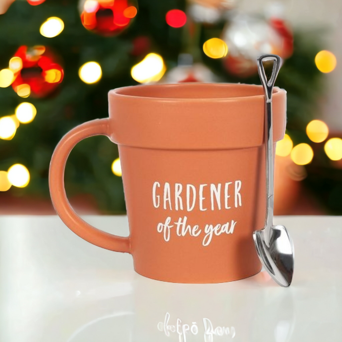 Gardener of the Year Pot Mug and Shovel Spoon