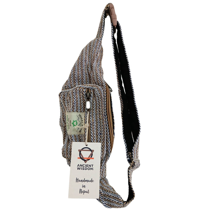 Cotton Hemp Style Cross Body / Bum Bag
