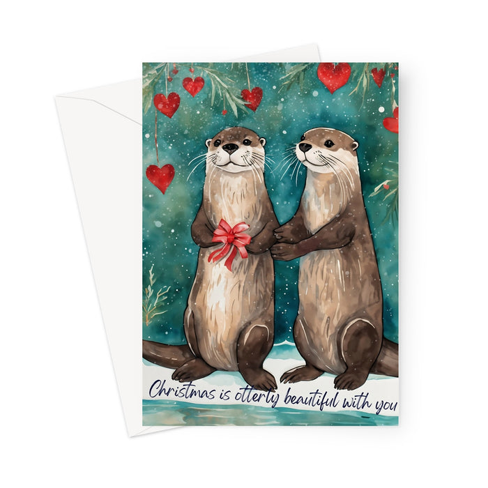 Otterly Beautiful Christmas - Beautiful with you range - Christmas card, Greeting Card