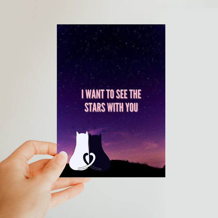 I want to see the stars with you Classic Postcard