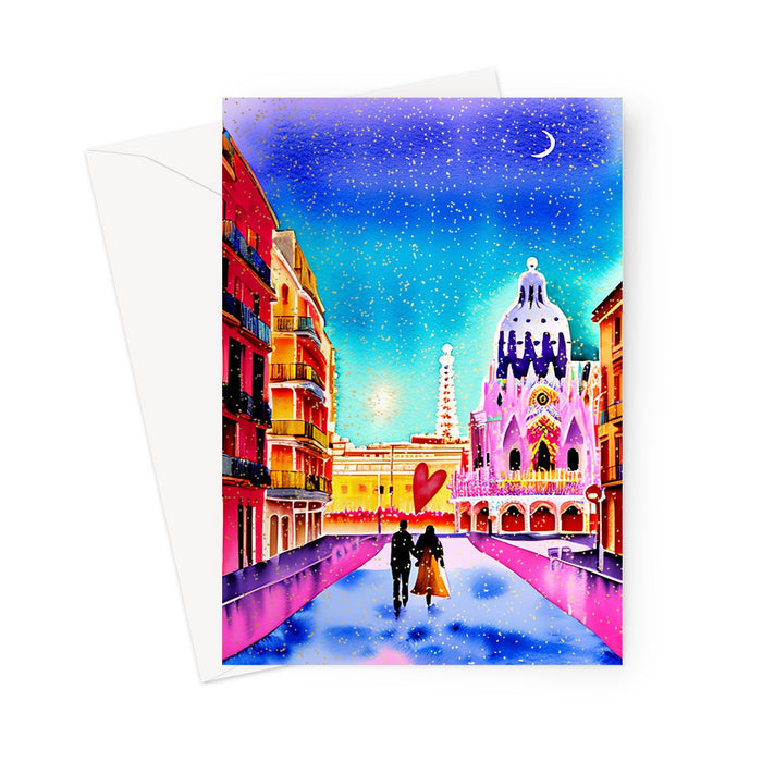 Love In Barcelona- Blank Greeting Card