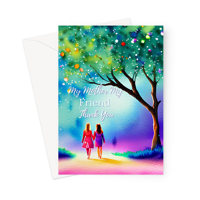 My Mother - My Friend - Thank You Greeting Card