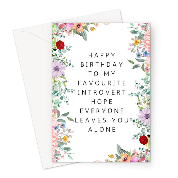 Introvert Birthday Card