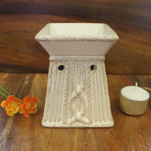 Venetian Square Rope Design Ceramic Oil Burner