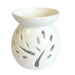 Small Classic White Ceramic Oil Burner - Tree Cut-out