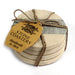 Set of 4 Stone Coasters - Round - Stripe