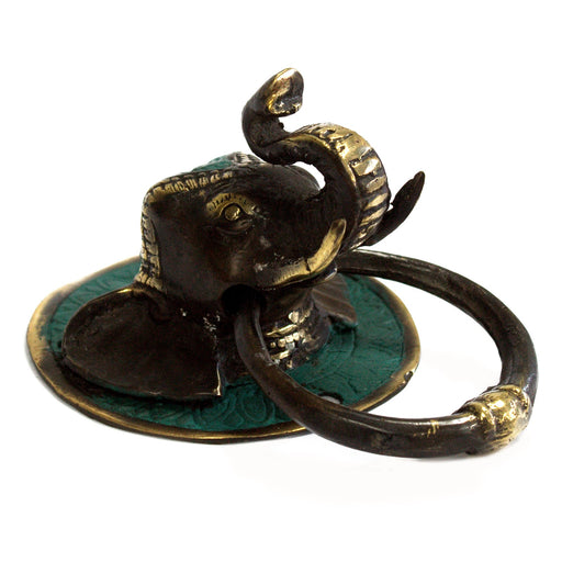 Brass Door Knocker - Elephants Head