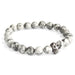 Pewter Skull / Grey Agate - Gemstone Bracelet x 3