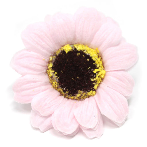 Craft Soap Flowers x 10 - Small Sunflower - Pink