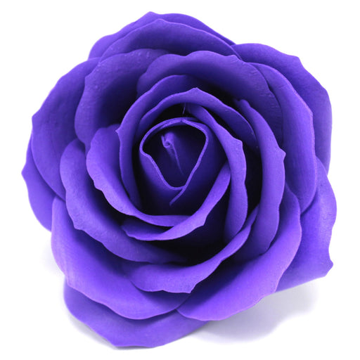 Craft Soap Flowers x 10 - Large Rose - Violet