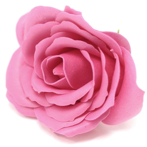 Craft Soap Flowers x 10 - Large Rose - Rose