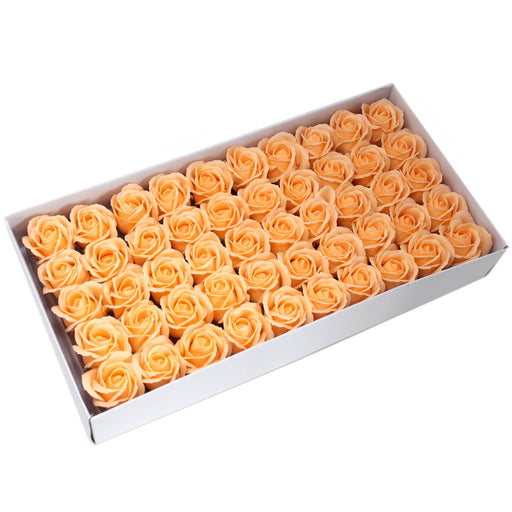 Craft Soap Flowers - Rose - Peach x 10