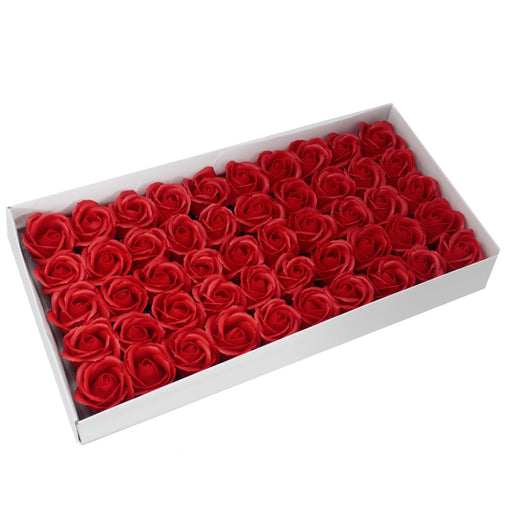 Craft Soap Flowers - Rose - Red x 10