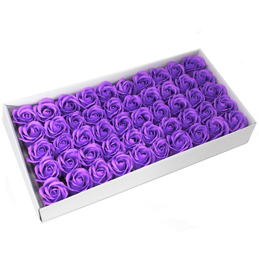 Craft Soap Flowers - Rose - Lavender x 10