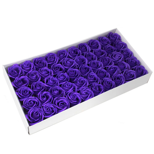 Craft Soap Flowers - Rose - Violet x 10