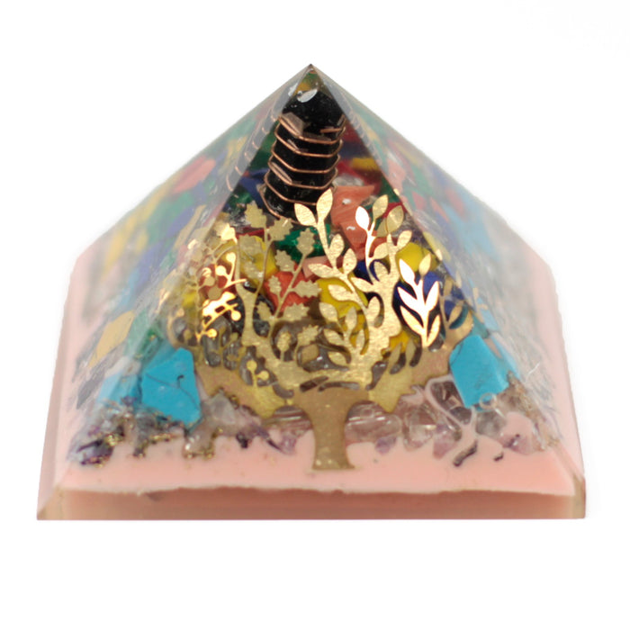 Large Orgonite Pyramids Large Orgonite Pyramid 70mm - Tree(earth base) — Pixie Paradise
