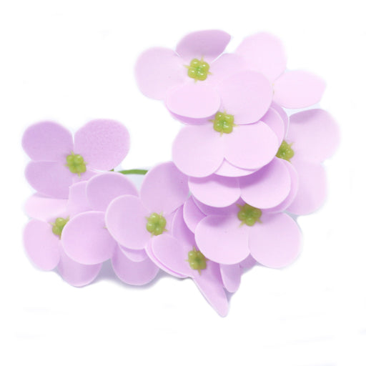 Craft Soap Flowers x 10 - Hyacinth Bean - Lavender