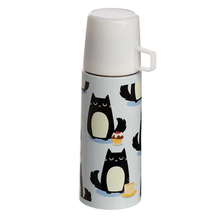 Feline Fine Cat Design Stainless Steel 350ml Flask