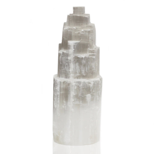 Natural Selenite Tower Lamp - 25 cm (without cable&bulb)