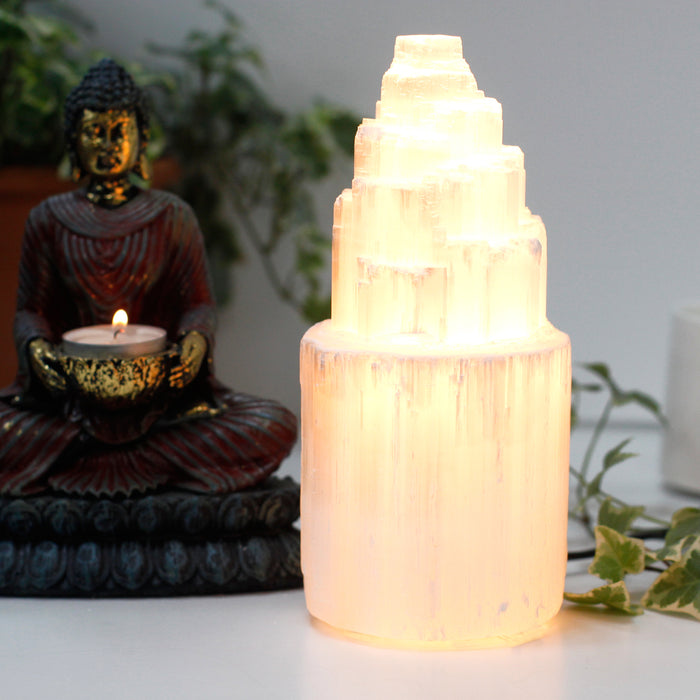 Selenite Crystal Lamp - 20 cm