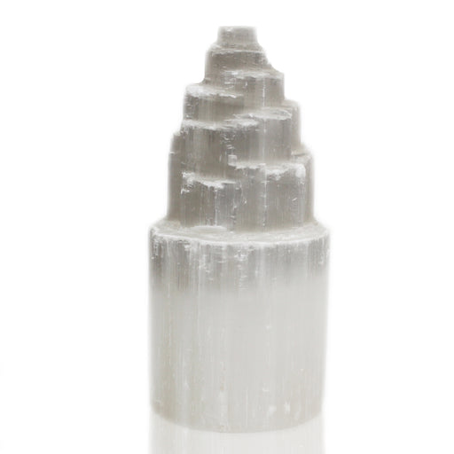 Natural Selenite Tower Lamp - 20 cm (without cable&bulb)