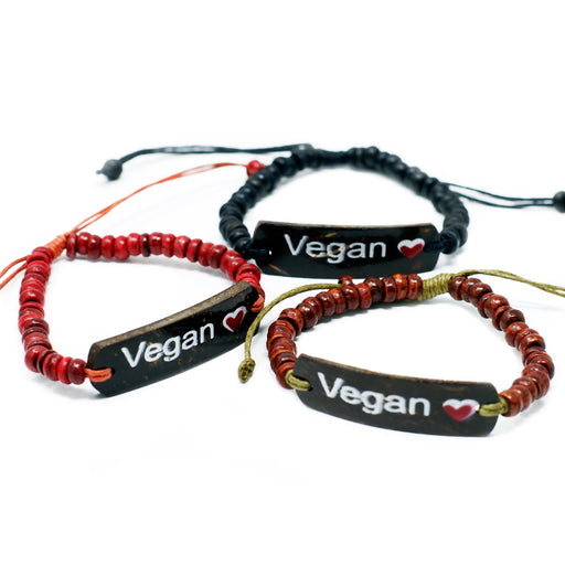 Coco Slogan Bracelets - Vegan x 6