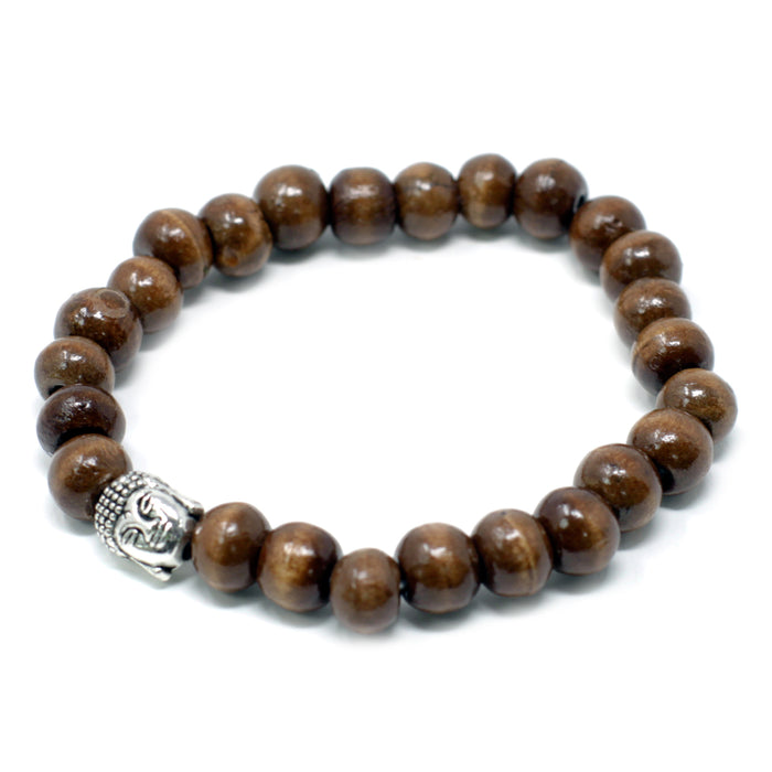 Brown Beads & buddha Bangle