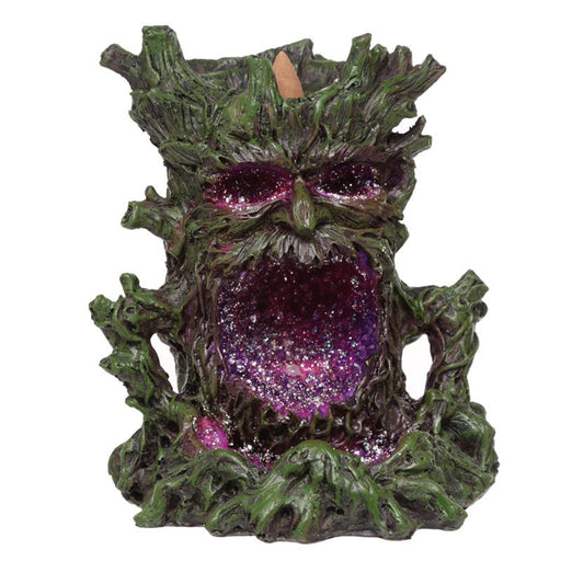 Crystal Green Man LED Backflow Incense Burner