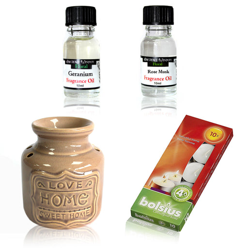 "Home" Oil Burner and Fragrance Oils Kit