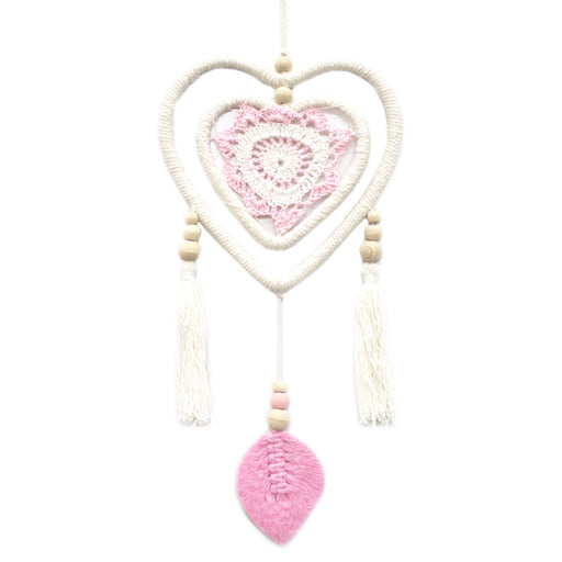 Dreamcatcher - Medium Pink Heart in Heart