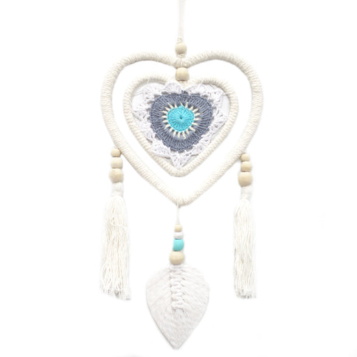 Dreamcatcher - Medium Blue Heart in Heart