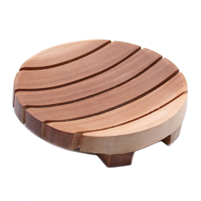 Classic Mahogany Soap Dish - Round