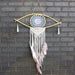 Protection Dreamcatcher - Large Macrame Eye Blue/ White/Pink