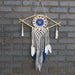 Protection Dreamcatcher - Macrame Evil Eye White/ Blue/Grey