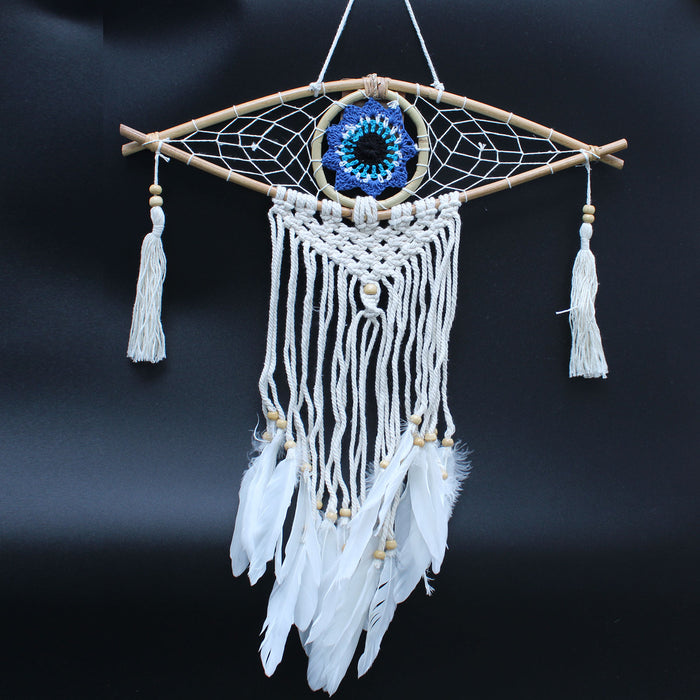 Protection Dreamcatcher - Macrame Evil Eye - Small