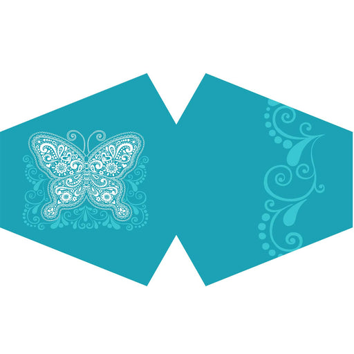 Reusable Fashion Face Covering - Blue Butterfly (Adult)