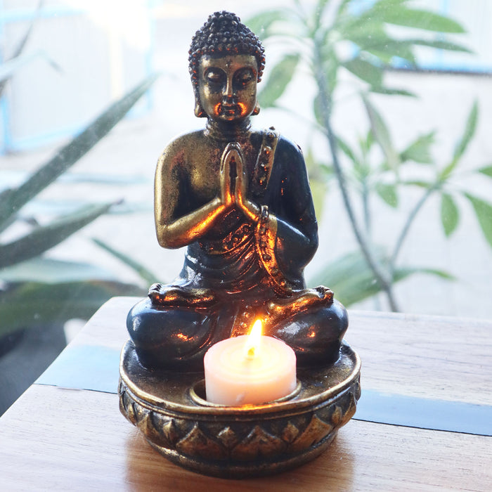 Buddha Candle Holder - White - Medium