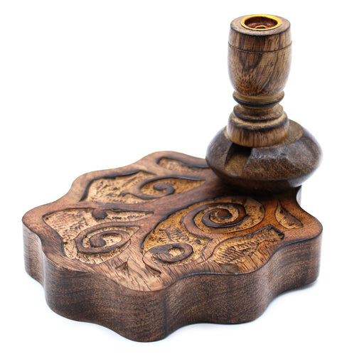 Mango Wood Backflow Burner - Tree of Life - Small