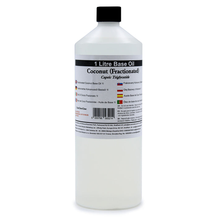 Fractionated Coconut Base Carrier Oil - 1 Litre