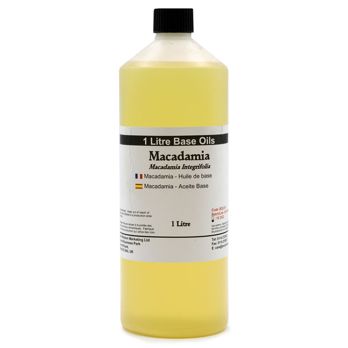 Macadamia Base Carrier Oil - 1 Litre