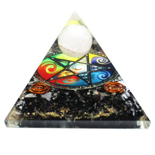 Orgonite Pyramid - Midnight Pentagon - 70mm