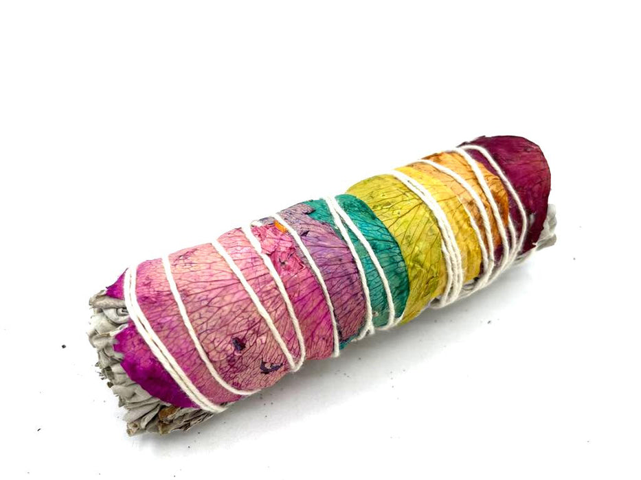 Smudge Stick - 7 Chakras Rose Petals Sage 10 cm (Chakra)