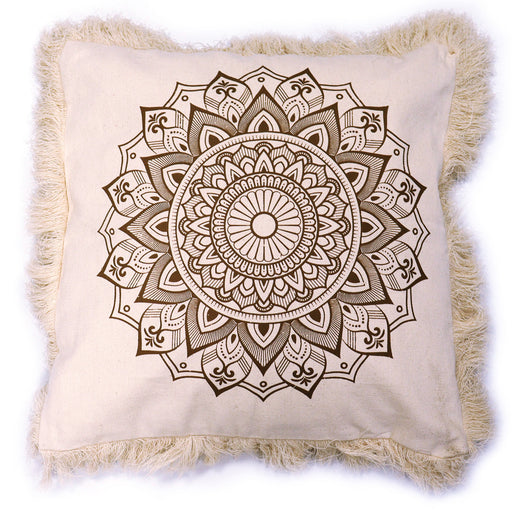 Lotus Mandala Cushion - 45x45cm - bronze