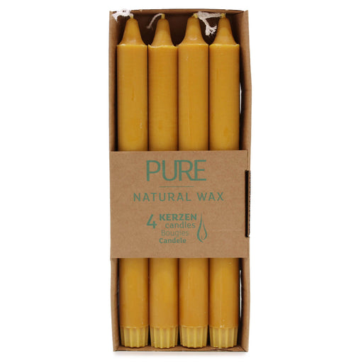 Pure Natural Wax Dinner Candle 25x2.3 - Yellow