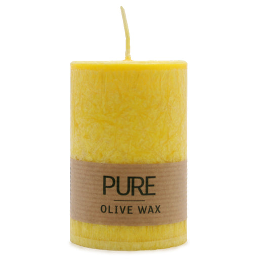 Pure Olive Wax Candle 90x60 - Yellow