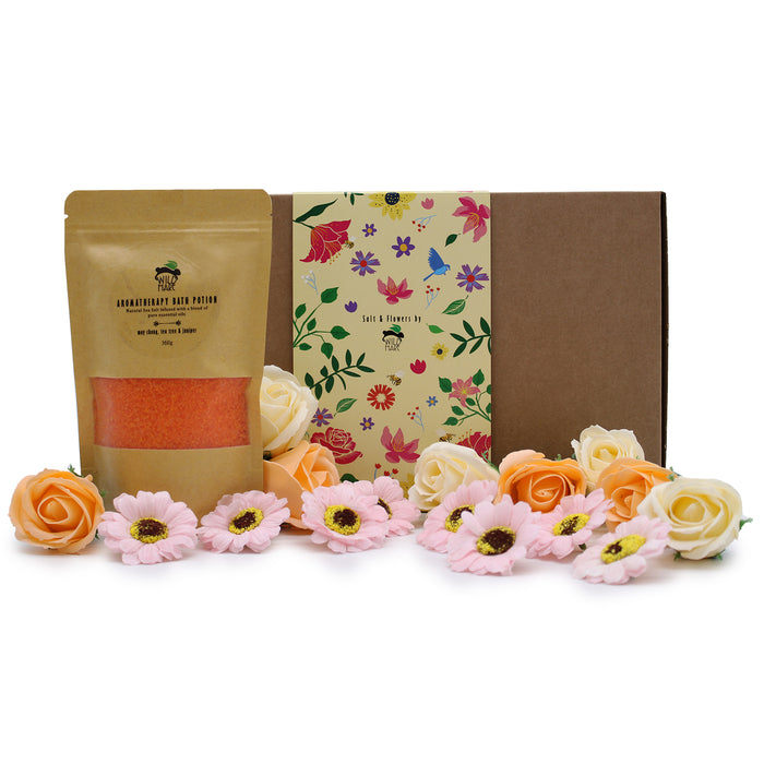 Bath Salts & Soap Flowers Gift Set - Detox